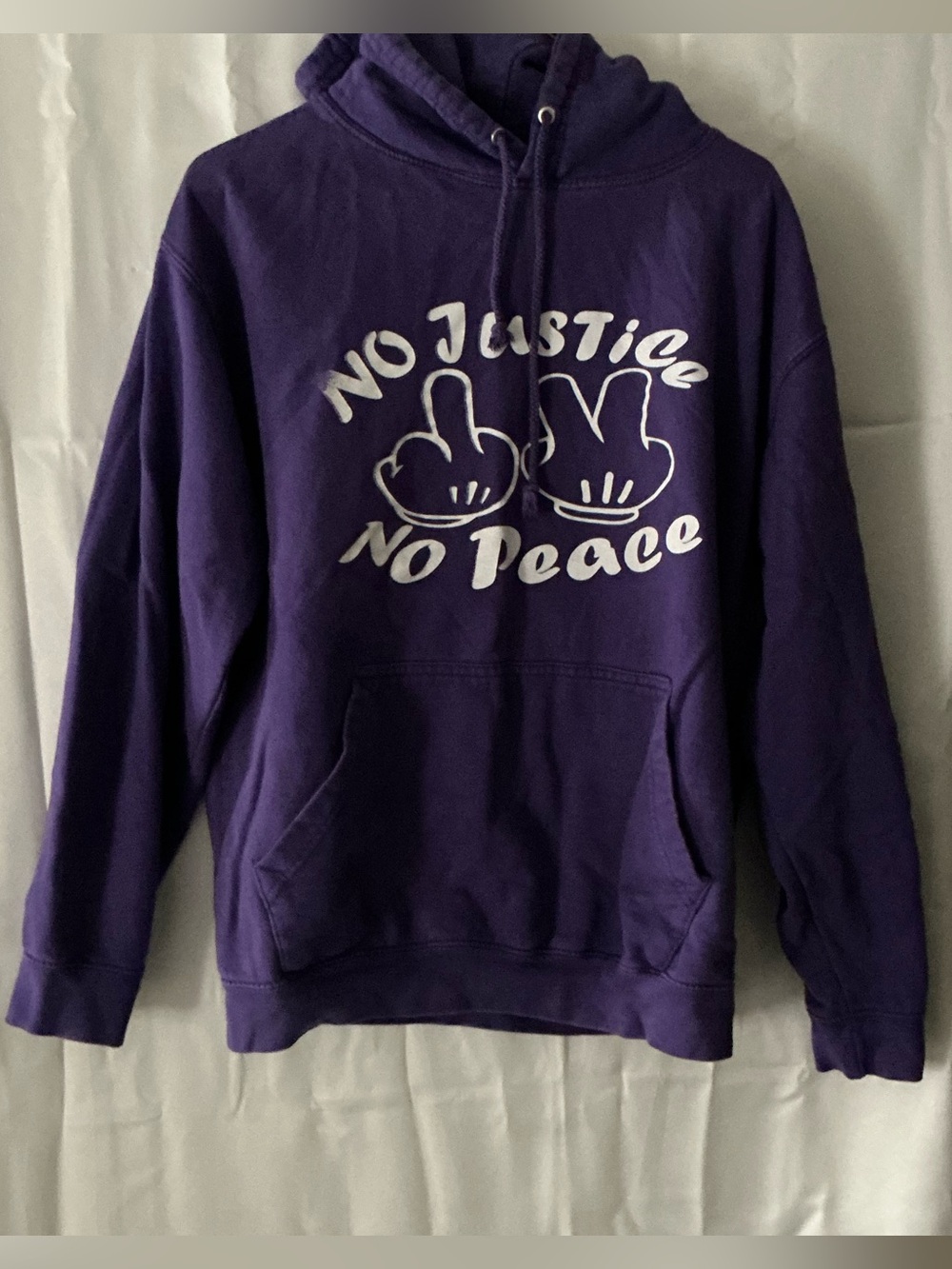 Purple "No Justice No Peace" Graphic Hoodie